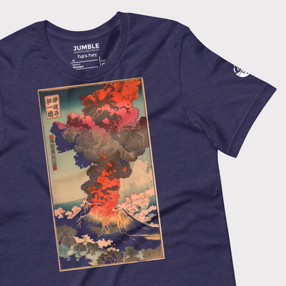 wrinkled heather midnight Fuji's Fury Unisex t-shirt