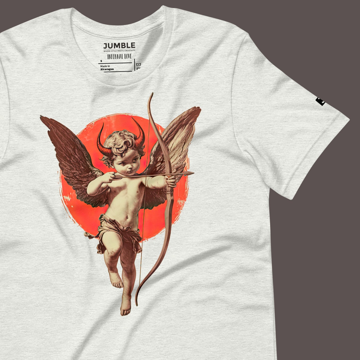 wrinkled ash Infernal Love Unisex t-shirt