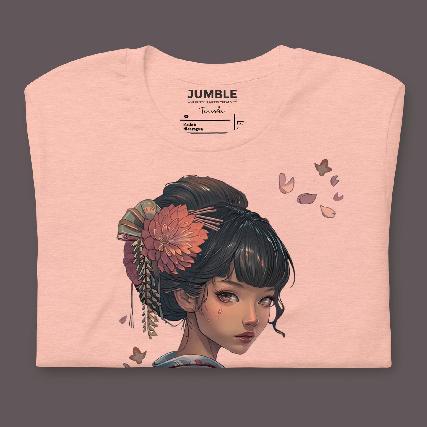 folded peach Tenshi (天使) Unisex t-shirt