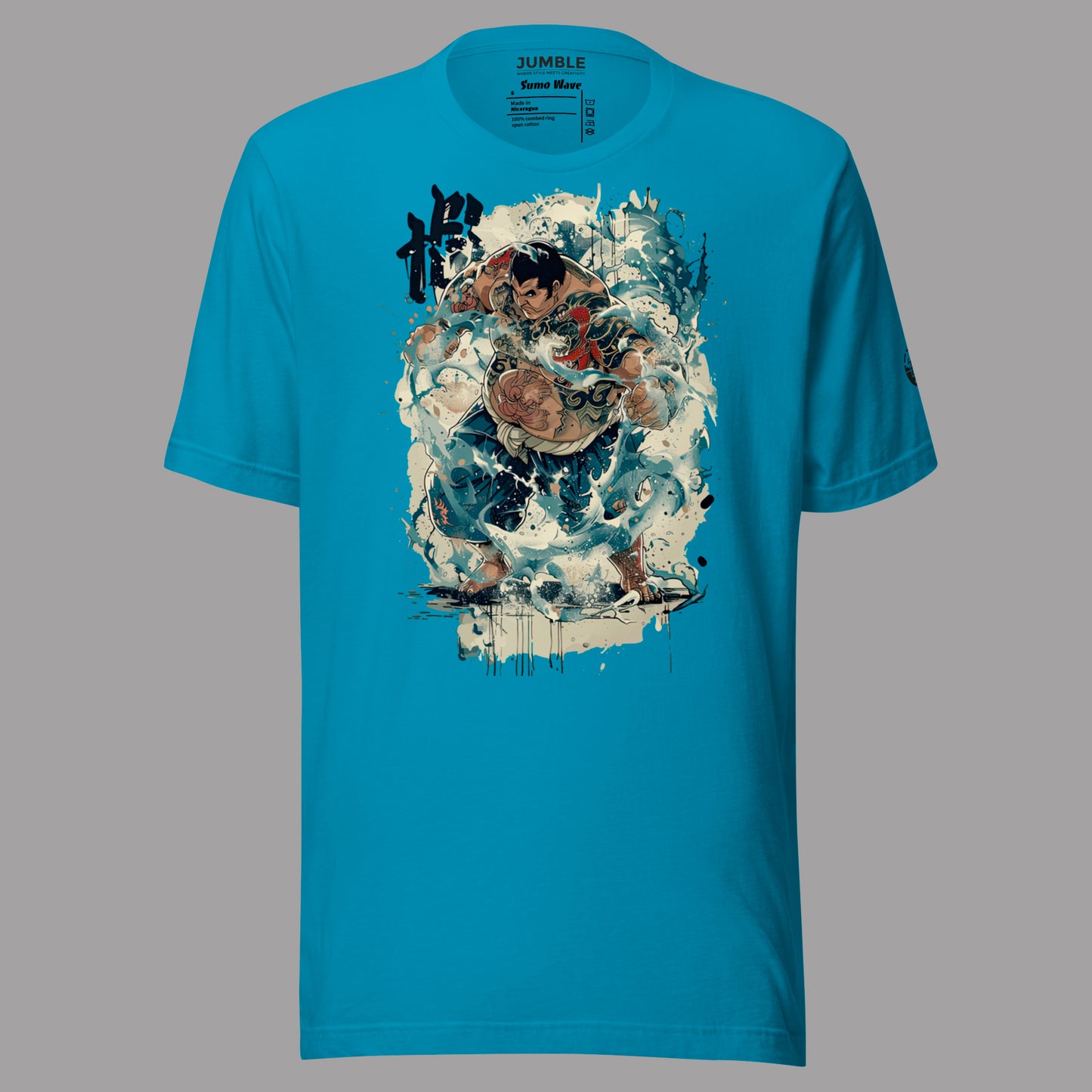 Sumo Wave Unisex t-shirt in aqua 
