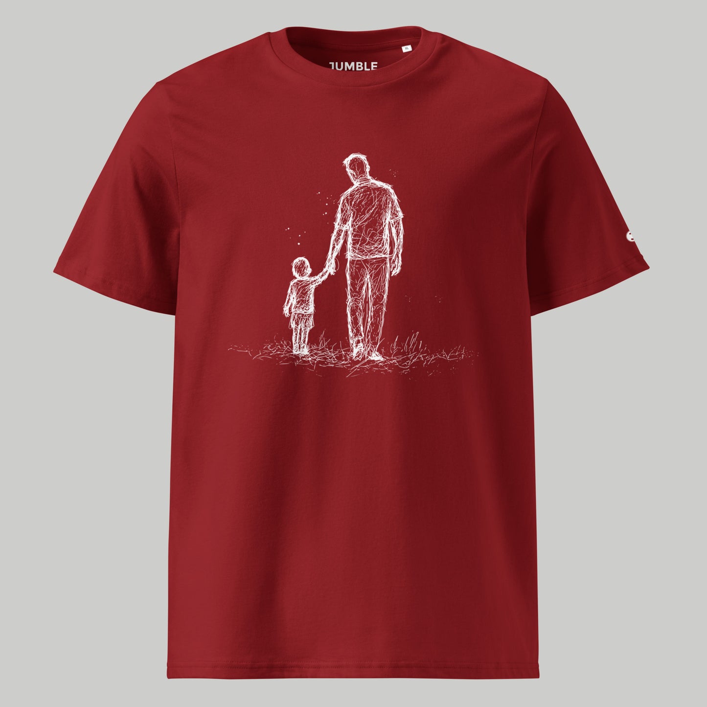 burgundy In His Steps Premium Unisex organic cotton t-shirt