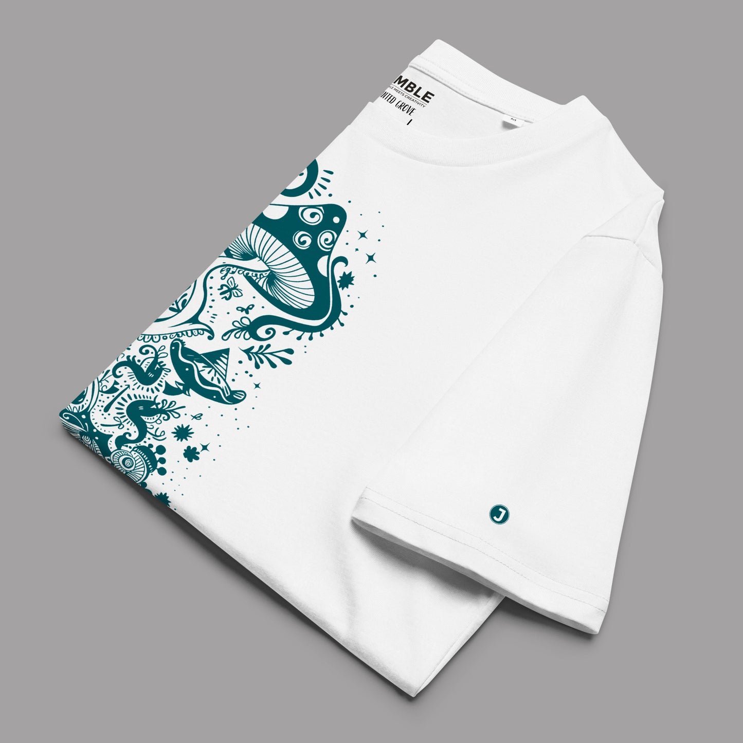 folded white Enchanted Grove Premium Unisex organic cotton t-shirt