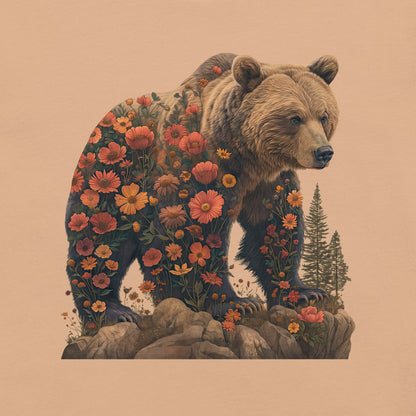 tan Wildflowered Bruin Unisex t-shirt  art