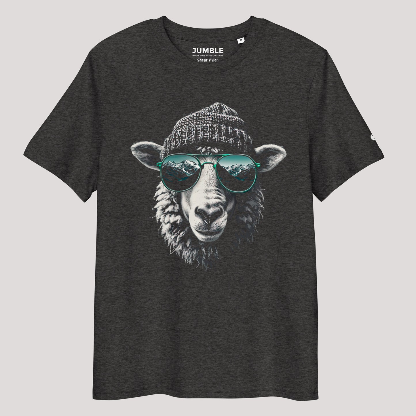 dark heather grey Shear vision Premium Unisex organic cotton t-shirt
