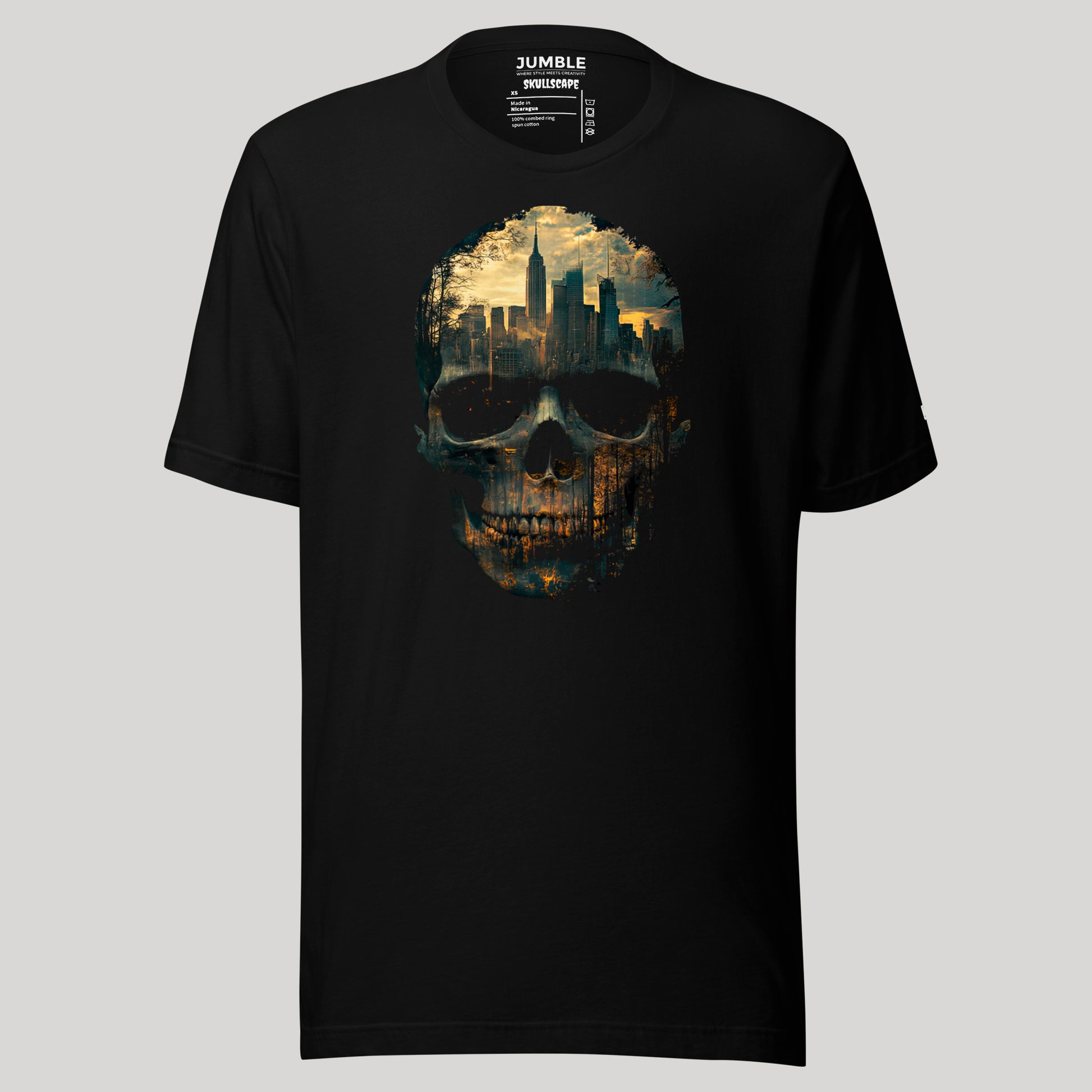 black Skullscape Unisex t-shirt