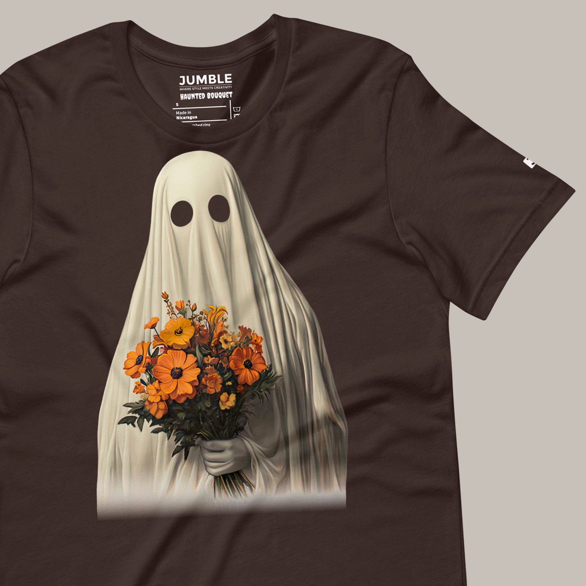 wrinkled brown Haunted Bouquet Unisex t-shirt 