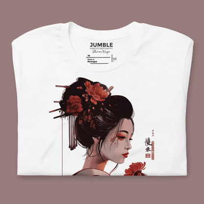 white folded ShiroiKaze Unisex t-shirt