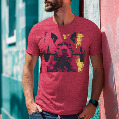 male model wearing Heavy Duty Unisex t-shirt