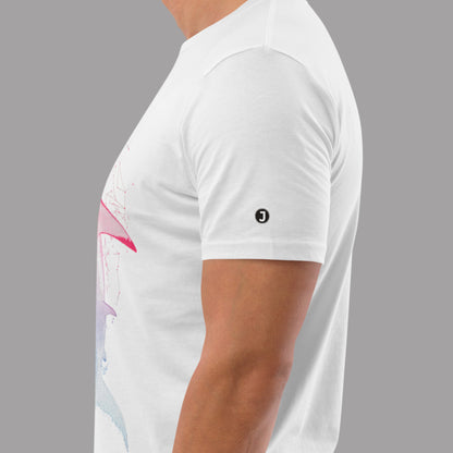 left sleeve logo on Apex Unisex organic cotton t-shirt