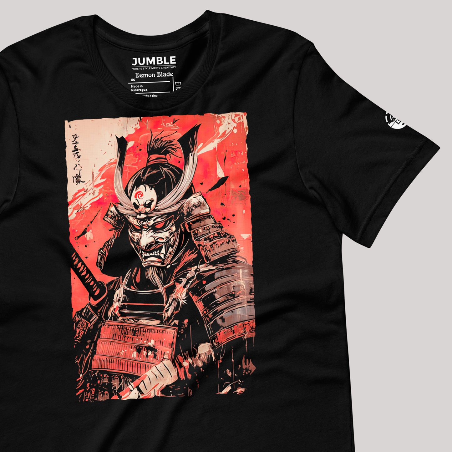 wrinkled black Demon Blade Unisex t-shirt 