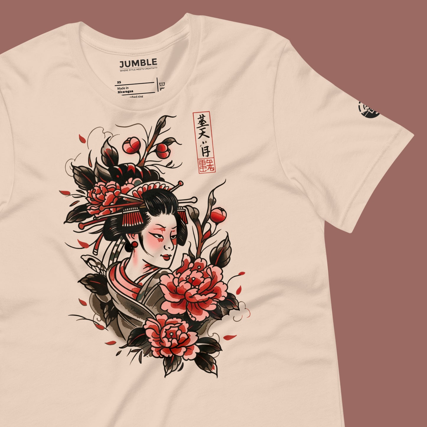 wrinkled soft cream Geisha Monogatari Unisex t-shirt
