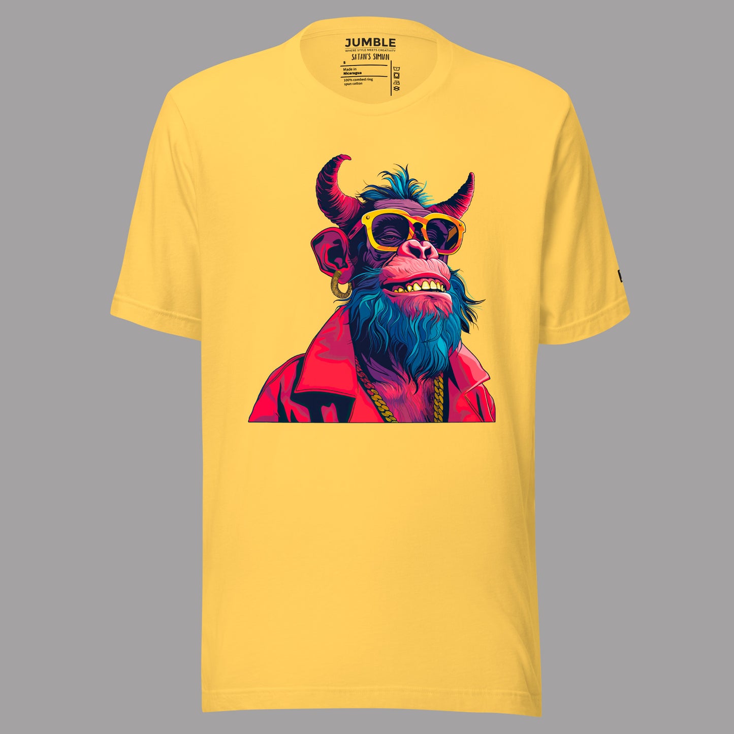 yellow Satan's Simian Unisex t-shirt
