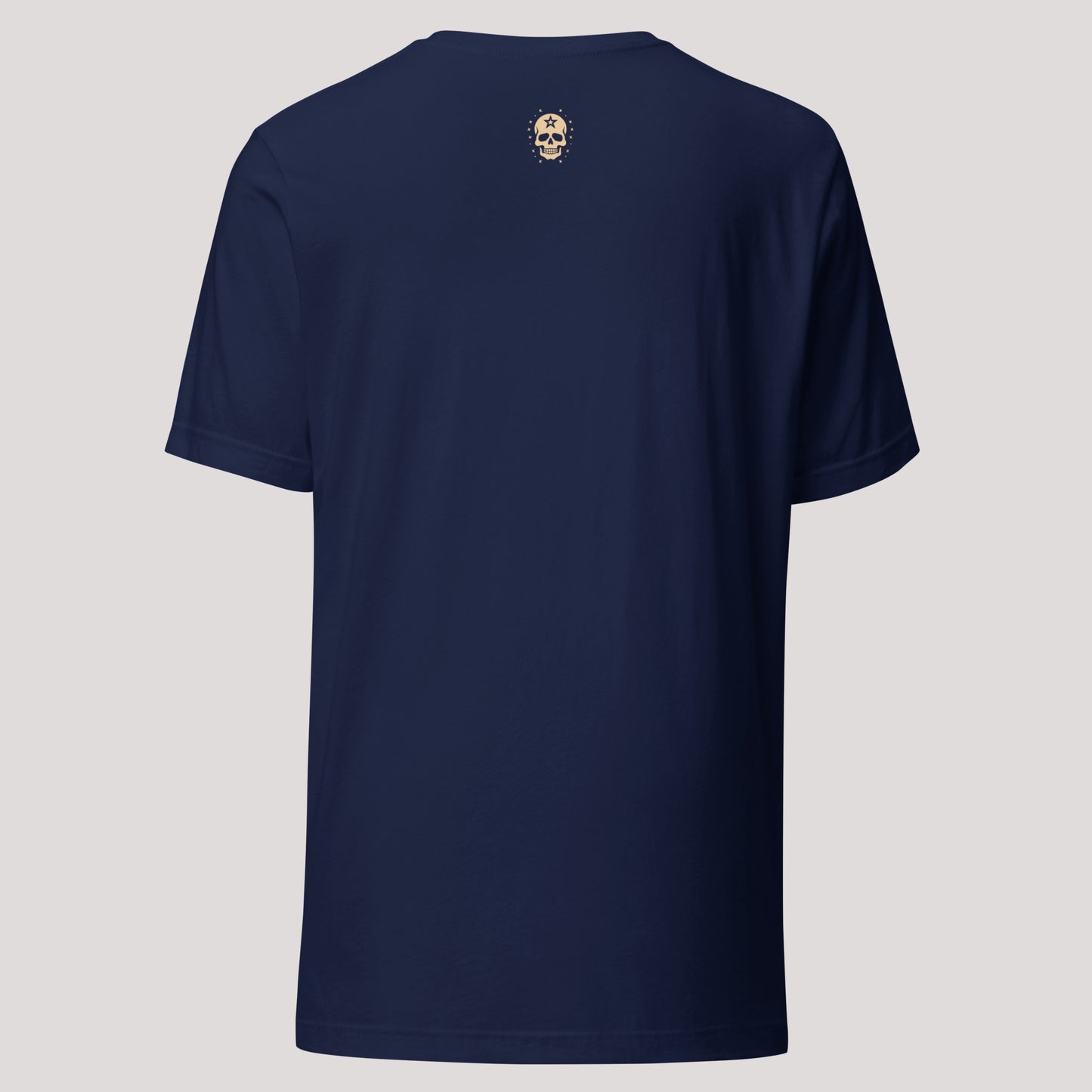 back view of navy Anchor's Tale Unisex t-shirt