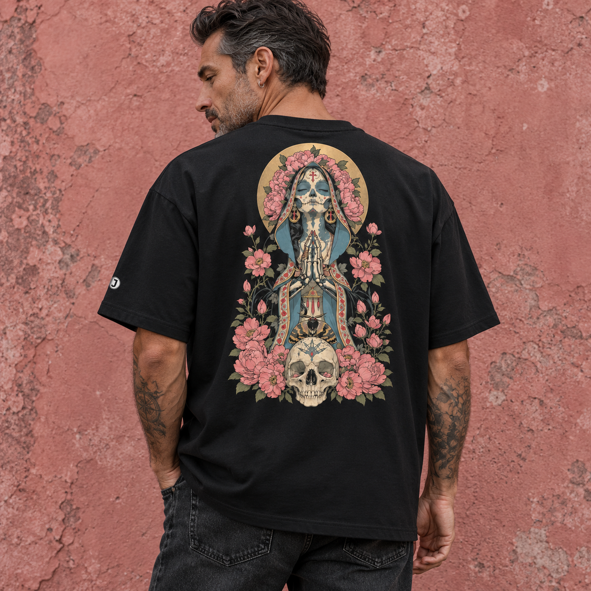 Last Devotion Men’s Boxy Heavyweight T-Shirt (Back Print) | Cotton Heritage
