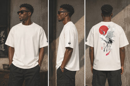 Hi no Tsubasa Oversized faded t-shirt (back print)