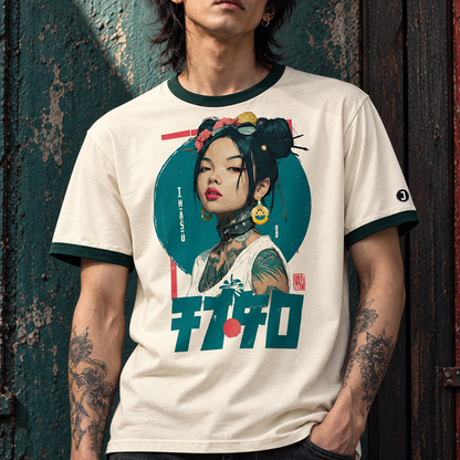 Jiyū na tori Retro Ringer Regular Fit T-Shirt | Next Level