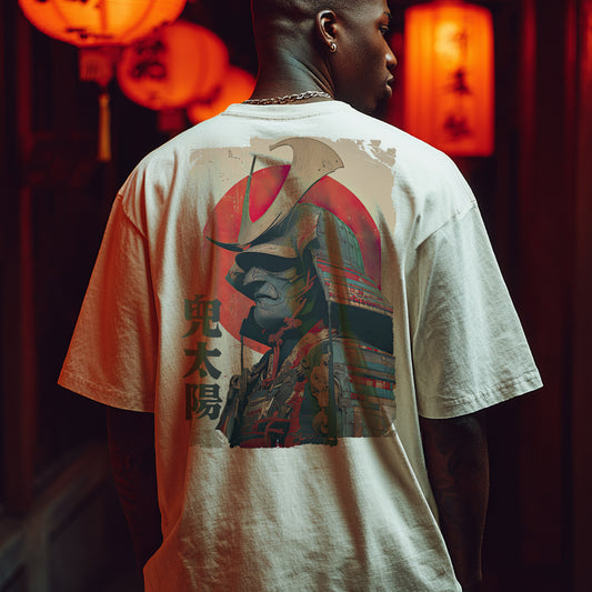 Kabuto Sun Oversized faded t-shirt (back print)