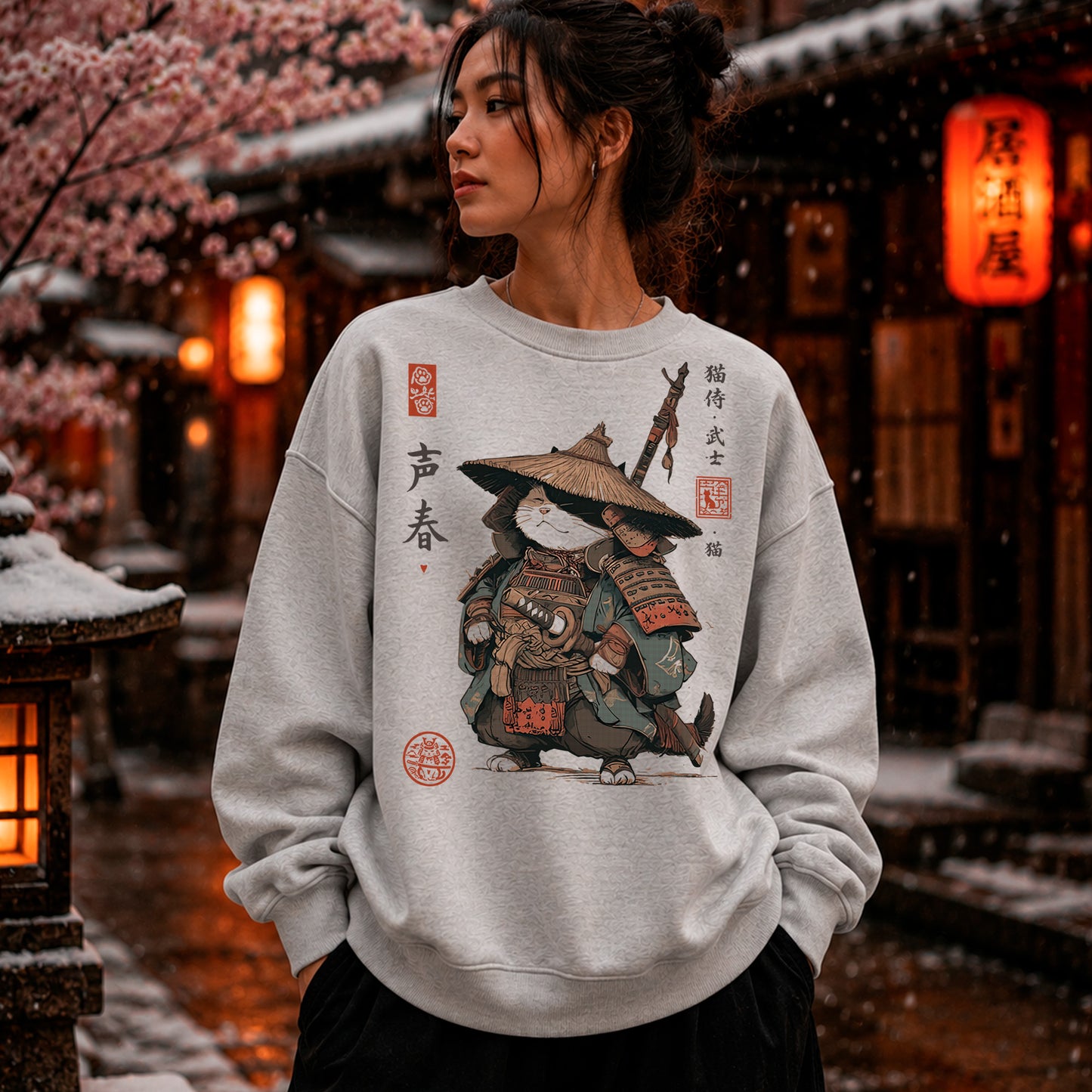 Katana Paws Oversized heavyweight sweatshirt