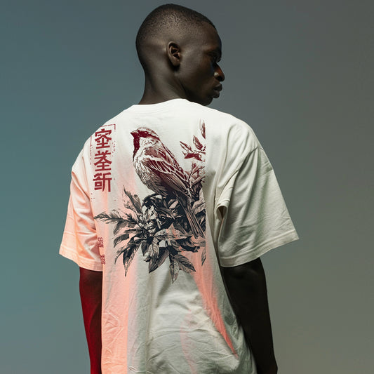 Kaze no Uta Oversized faded t-shirt (back print)