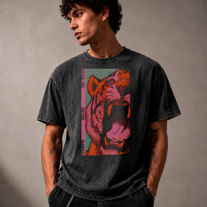 No Masters Denim Cotton Semi-Fitted T-Shirt  | Husky