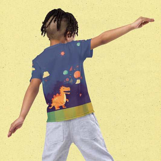 Tyranno Tales Kinder-T-Shirt mit Rundhalsausschnitt
