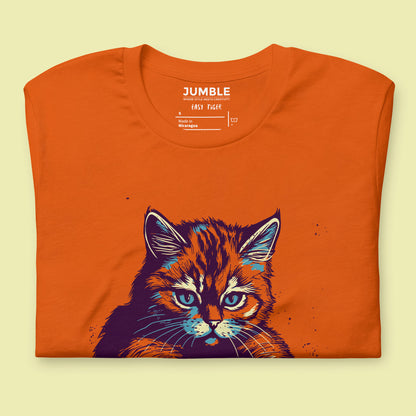 close up of autumn Easy Tiger Unisex t-shirt folded