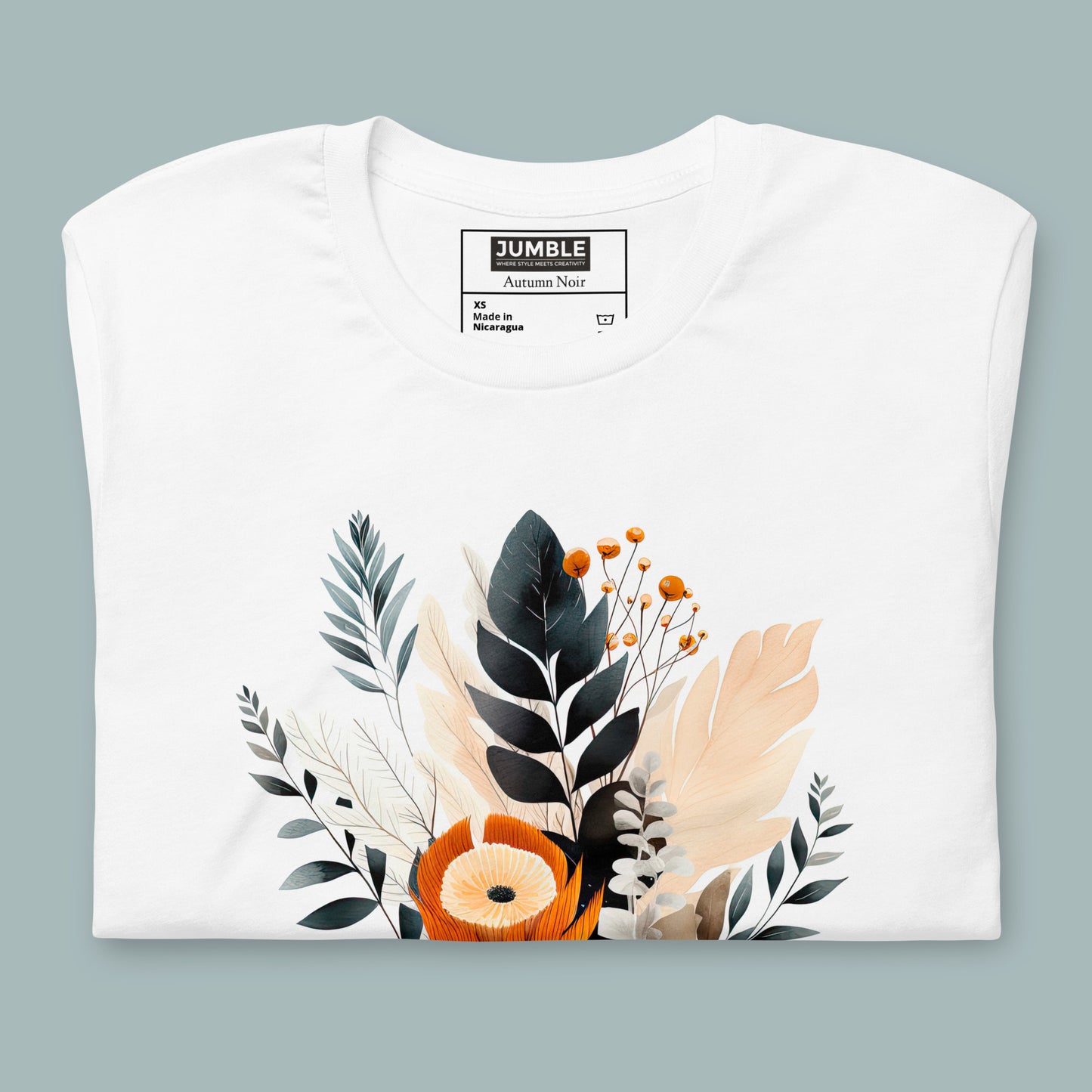 Folded Autumn Noir Unisex T-shirt in White