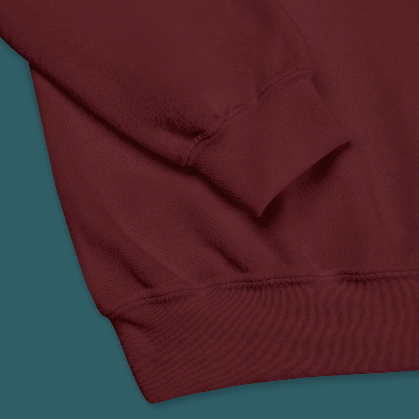 closeup of detail on maroon "I got This" Unisex Sweatshirt