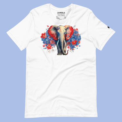 white Floral Majesty Unisex t-shirt