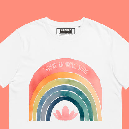 Where Rainbows Shine Unisex organic cotton t-shirt