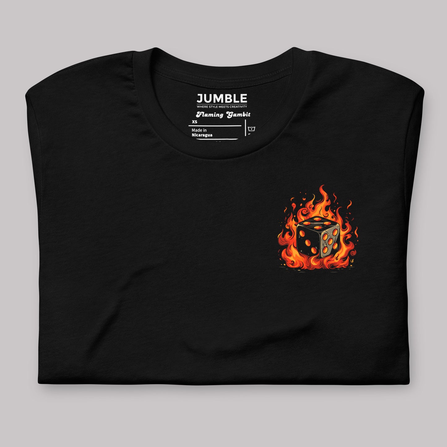 folded Flaming Gambit Unisex t-shirt