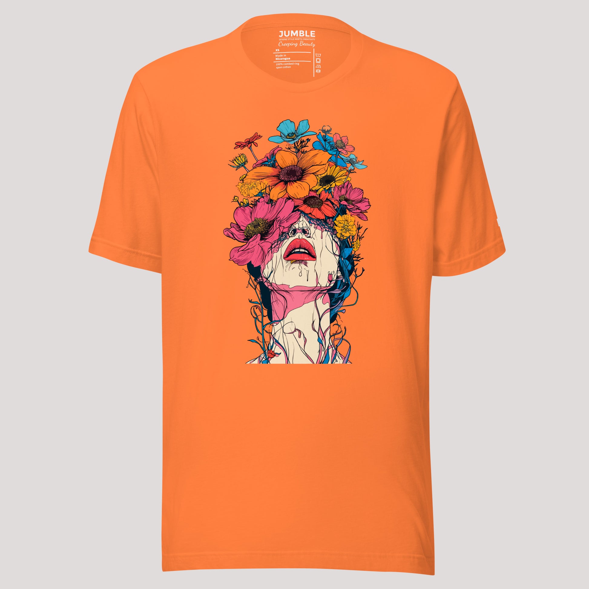 burnt orange Creeping Beauty Unisex t-shirt