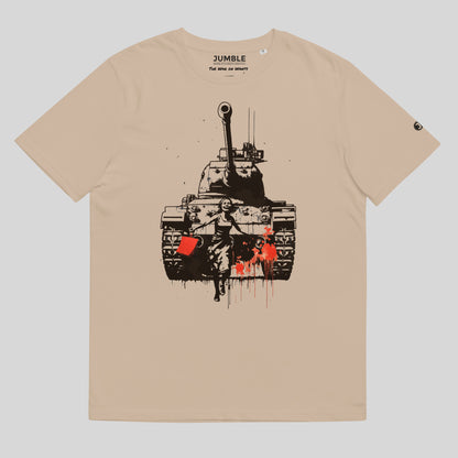 desert dust The War on Wants Unisex organic cotton t-shirt