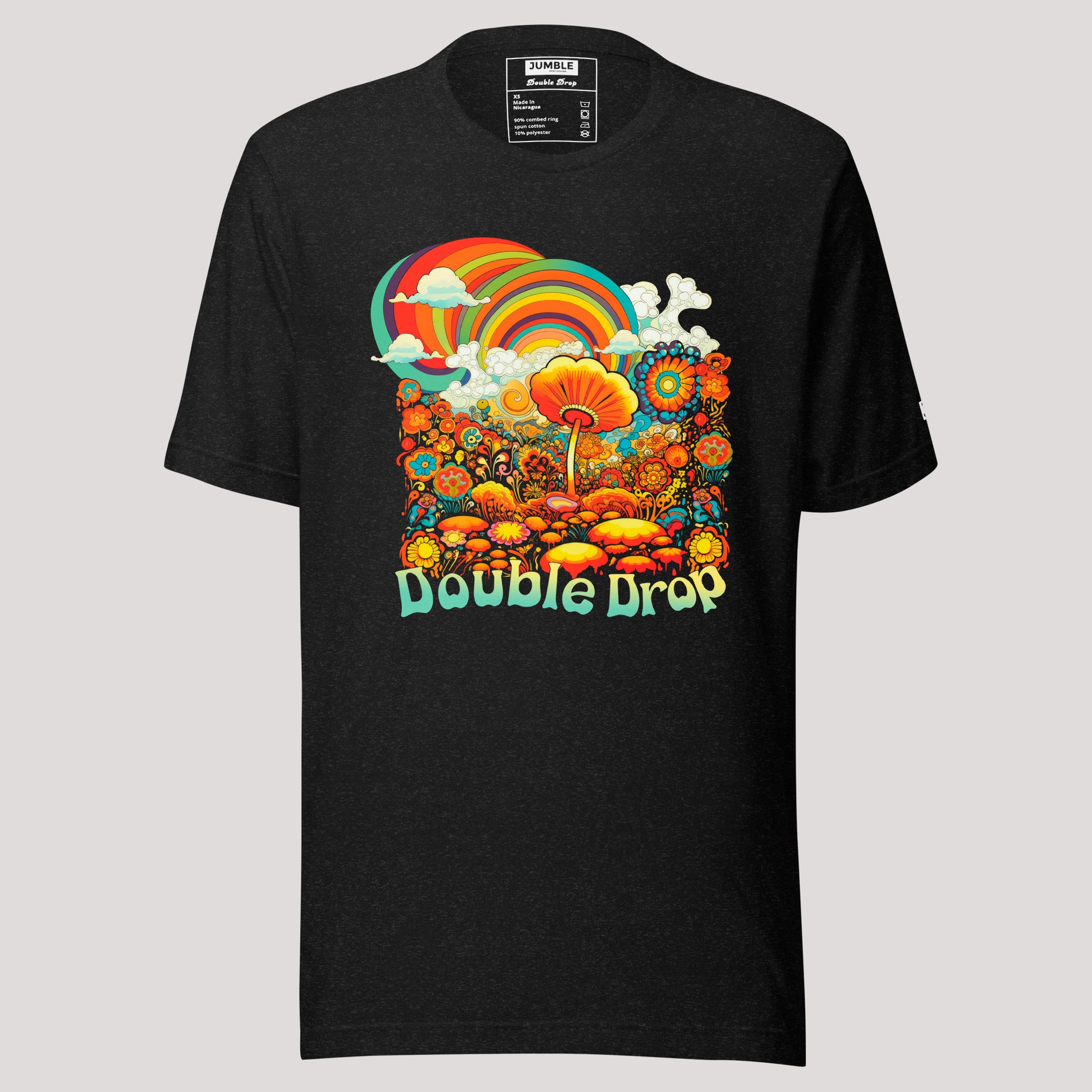 Double Drop Unisex t-shirt- in black heather