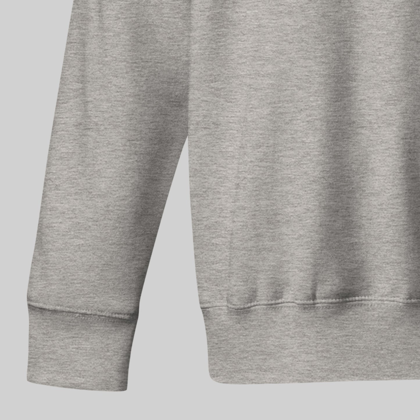 stitch detail on carbon grey Ivory Guard Unisex Premium Sweatshirt
