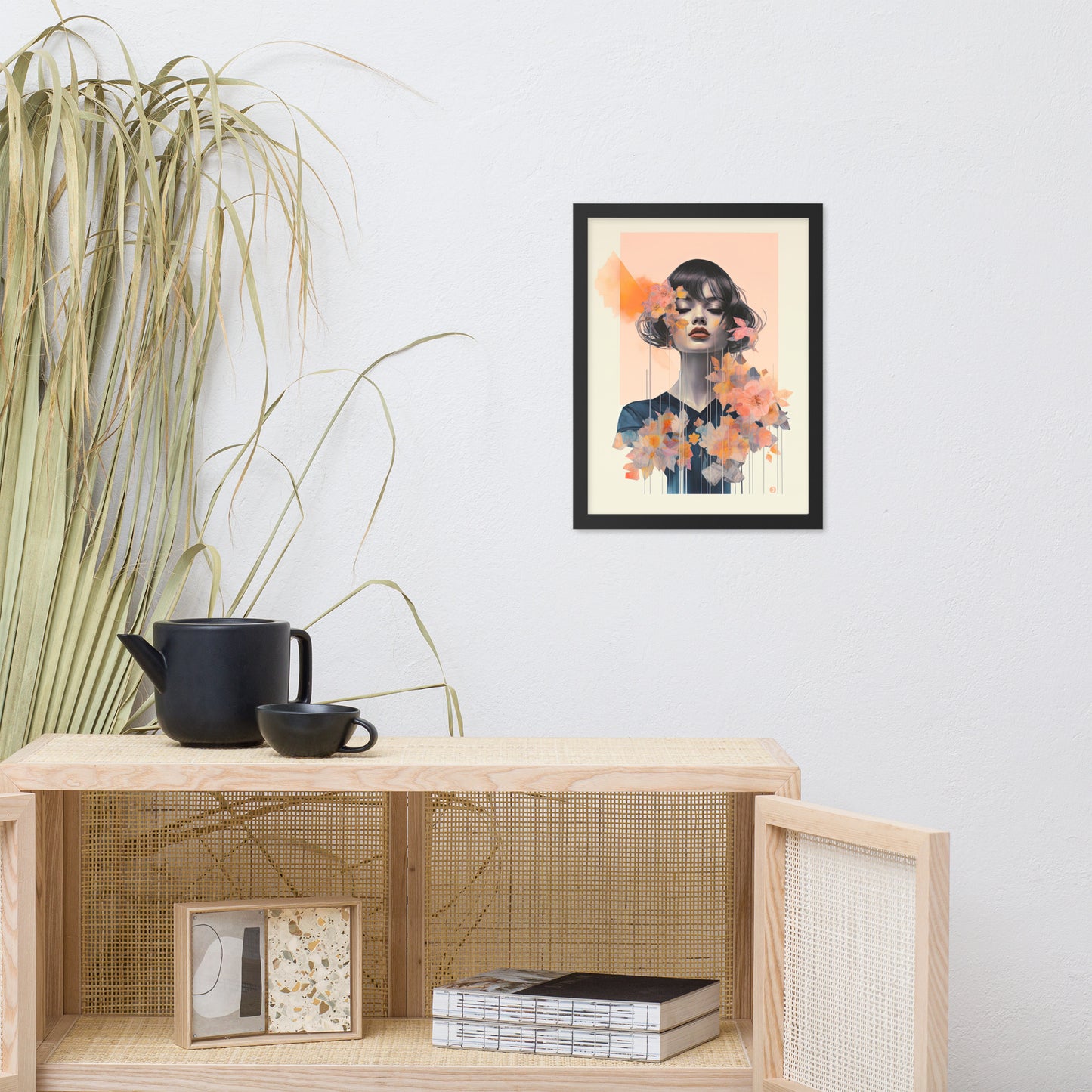 Petals & Grace- Enhanced Matte Paper Framed Poster
