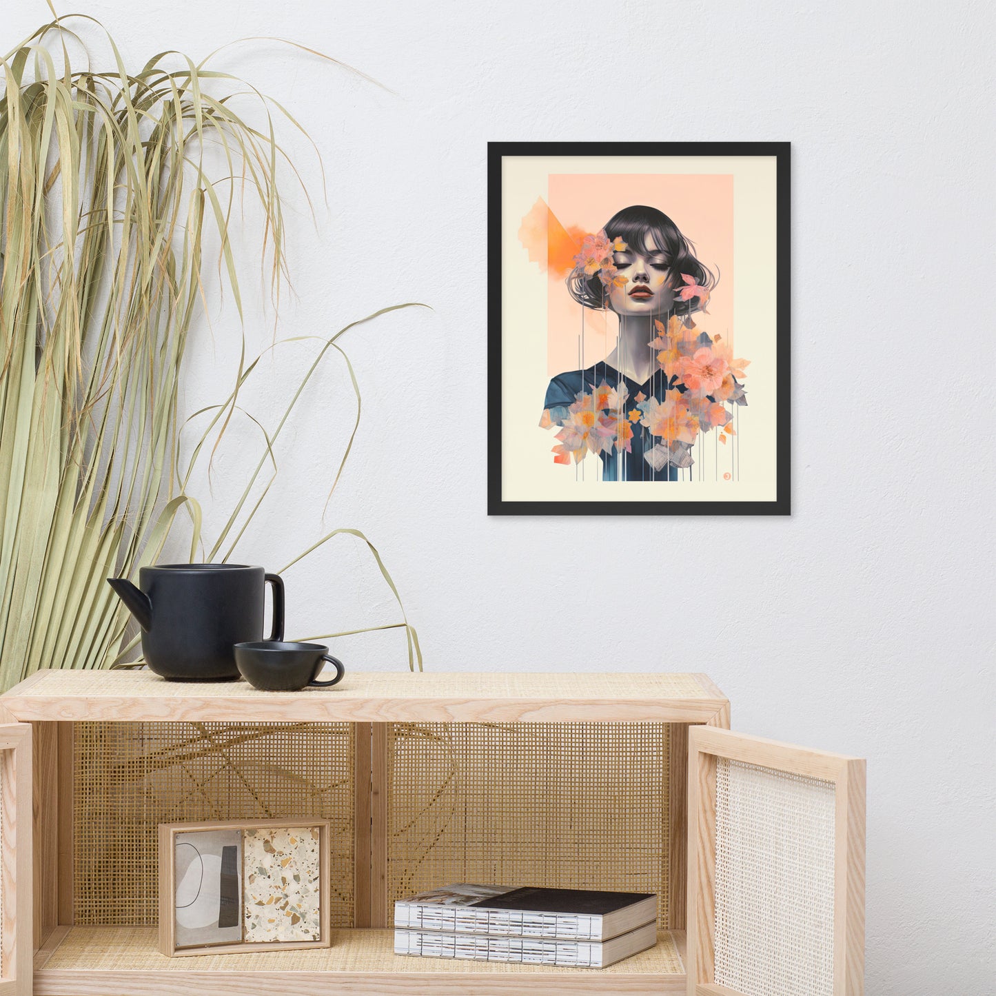 Petals & Grace- Enhanced Matte Paper Framed Poster