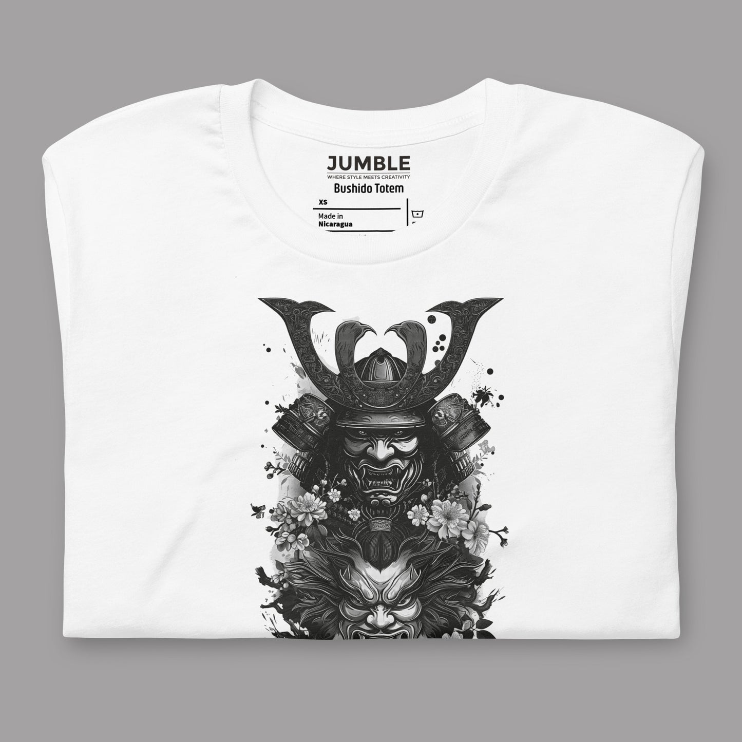 folded white Bushido Totem Unisex t-shirt