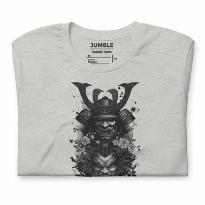 folded athletic heather Bushido Totem Unisex t-shirt