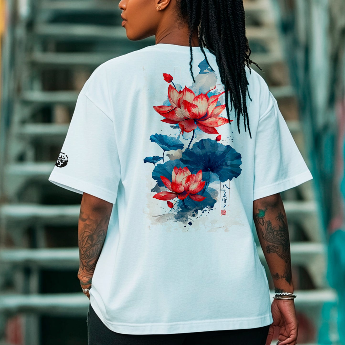 Aka Shu Ren Men’s Boxy Heavyweight T-Shirt (Back Print)