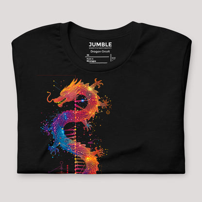 folded Dragon Circuit Unisex t-shirt