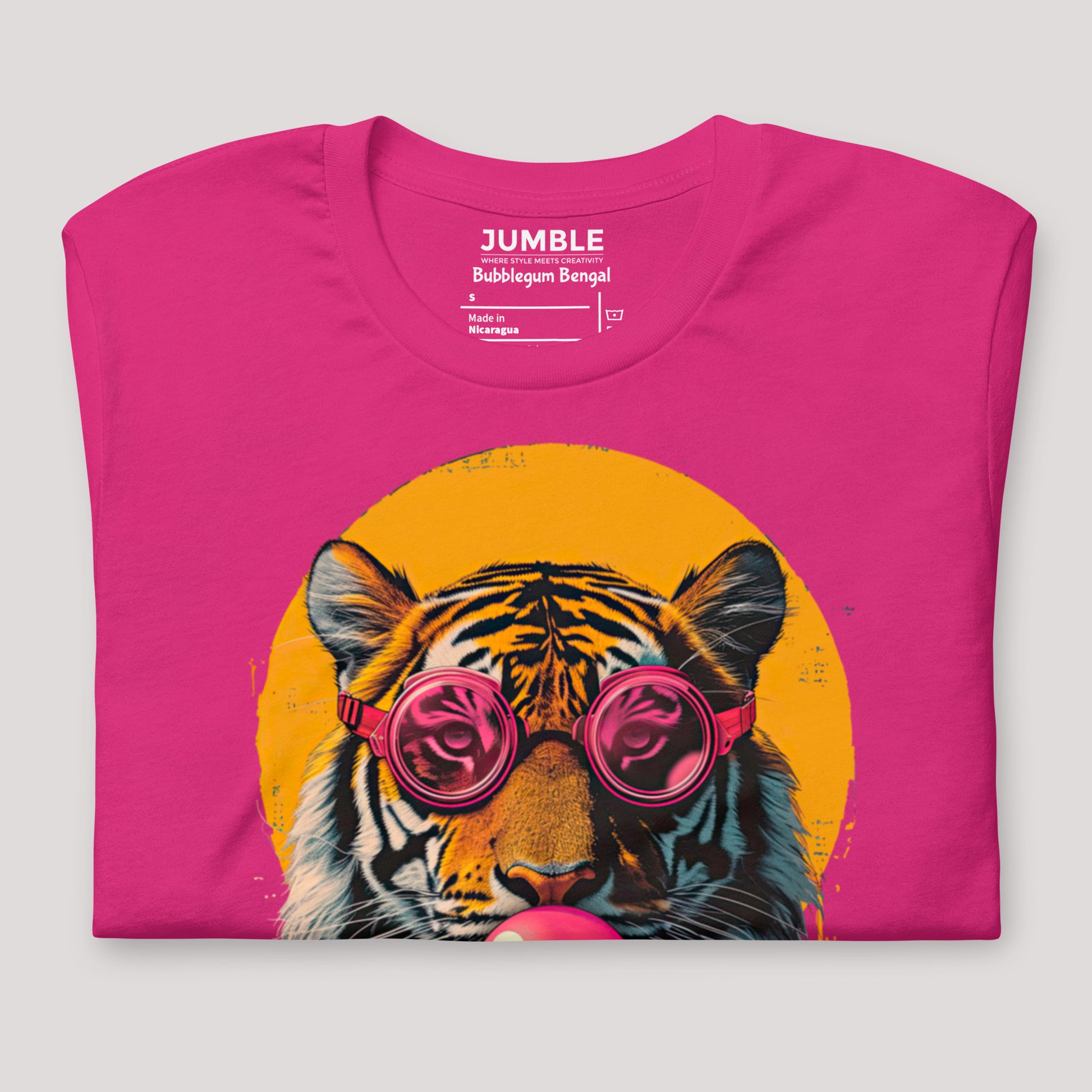 folded Bubblegum Bengal Unisex t-shirt