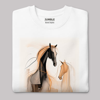 folded Serene Equine Unisex Premium Sweatshirt