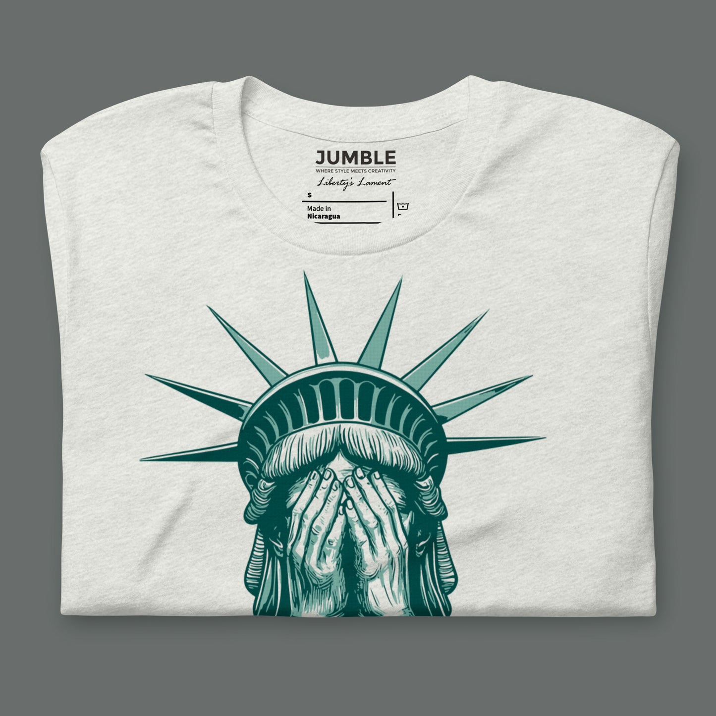 folded_ash_Liberty_s_Lament_Unisex_t-shirt