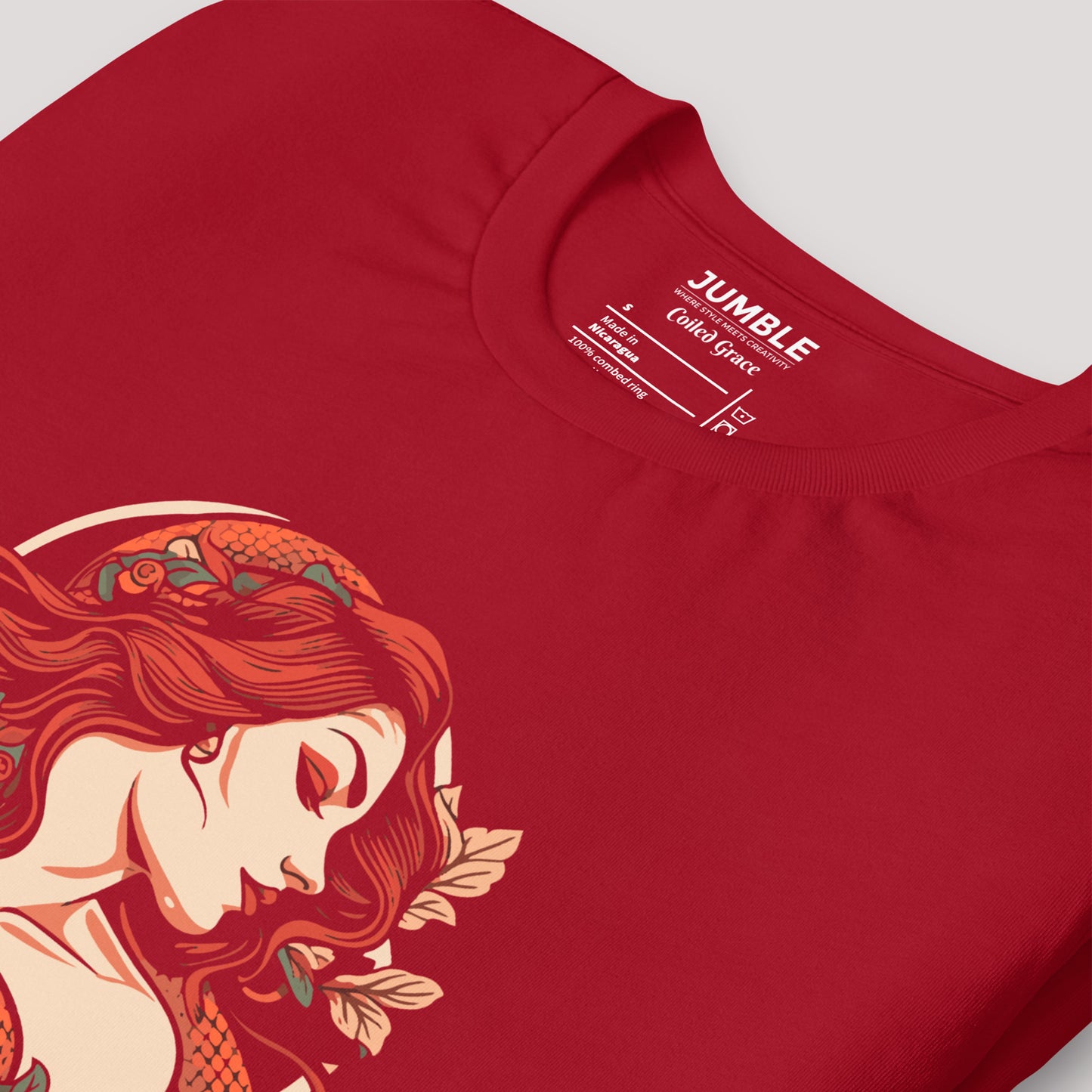 closeup of folded cardinal Coiled Grace Unisex t-shirt