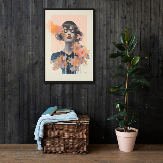 Petals & Grace Framed Canvas