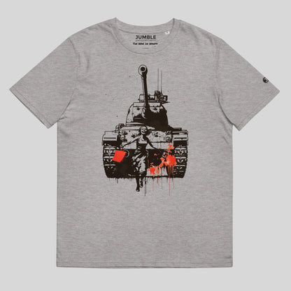 heather grey The War on Wants Unisex organic cotton t-shirt