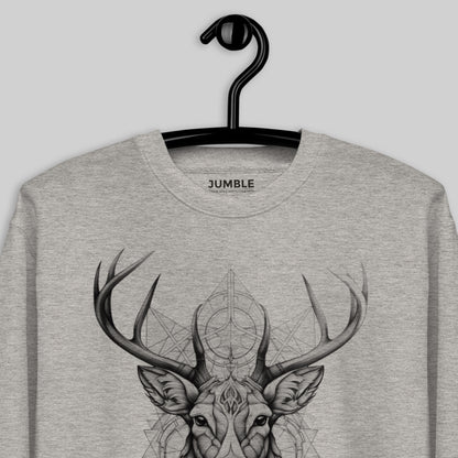 hanger closeup on a carbon grey Ivory Guard Unisex Premium Sweatshirt