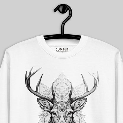 hanger closeup of white Ivory Guard Unisex Premium Sweatshirt