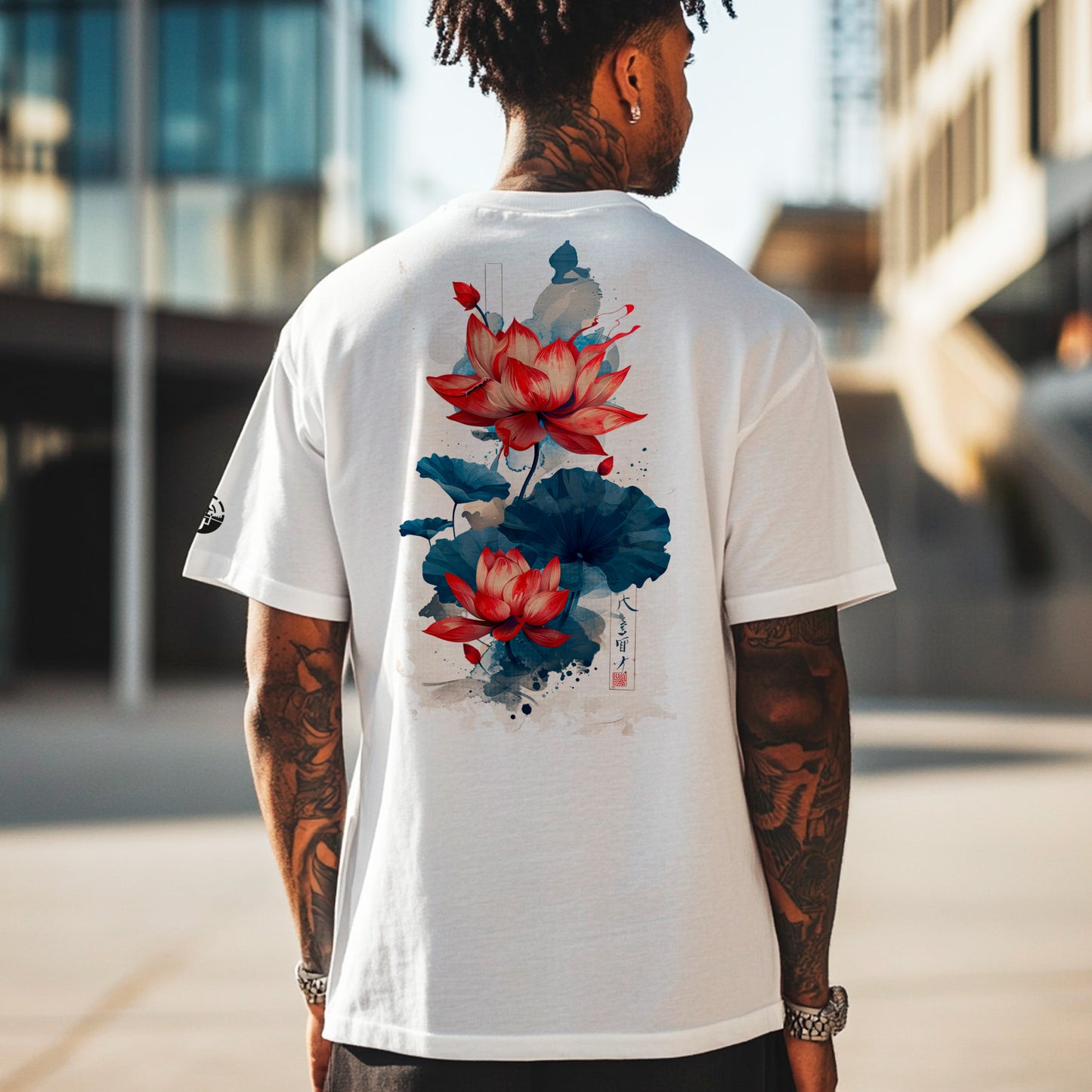 Aka Shu Ren Men’s Boxy Heavyweight T-Shirt (Back Print)